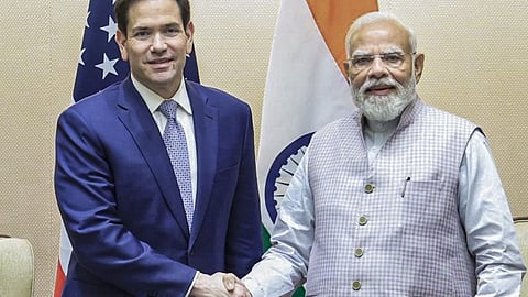 US Secretary of State Marco Rubio meets Prime Minister Narendra Modi in New Delhi, Saturday, May 23, 2026.