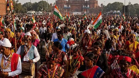 Janajati Sanskritik Samagam held at at Red Fort grounds in New Delhi.