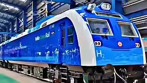 The 10-coach hydrogen train for Jind-Sonipat route ready for service.
