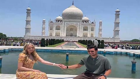  American President Donald Trump's daughter Tiffany visited the iconic Taj Mahal with her husband Michael Boulos 