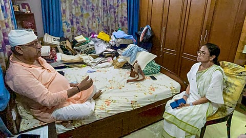 TMC supremo Mamata Banerjee met party MP Kalyan Banerjee, who claimed to have sustained head injuries after being mobbed in Hooghly on May 31, 2026, while attempting to submit a memorandum against the arrest of workers following the Assembly elections.