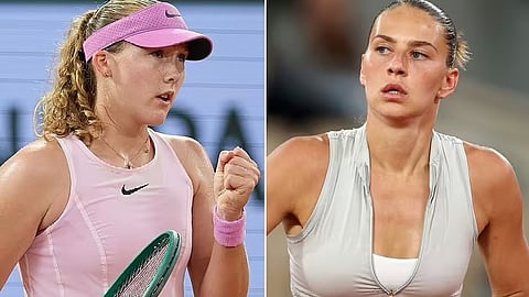 Russian Mirra Andreeva and Ukrainian Marta Kostyuk 