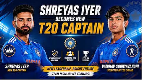 Shreyas replaces Suryakumar as India T20 captain; Sooryavanshi in for England, Ireland series