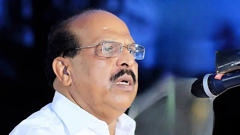 G Sudhakaran speaking at a function