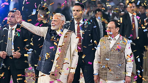 PM-Modi on India's longest-serving elected PM milestone