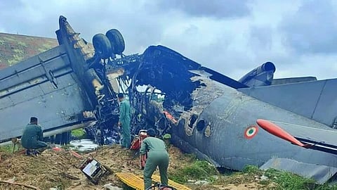 IAF's transport aircraft AN-32 crashes while landing in Assam's Jorhat,