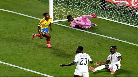 Jhon Arias scores and Colombia beats Ghana 1-0