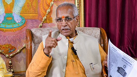 VHP vice president Champat Rai who resigned as general secretary of the Shri Ram Janmabhoomi Teerth Kshetra Trust amid allegations of the embezzlement of donations to the Ram temple.