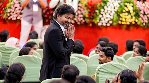 Tamil Nadu Chief Minister C Joseph Vijay during a function organised by the Energy Department, at Kalaivanar Arangam, in Chennai, Wednesday, June 24, 2026.