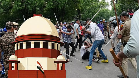 Paper leak protest in Delhi
