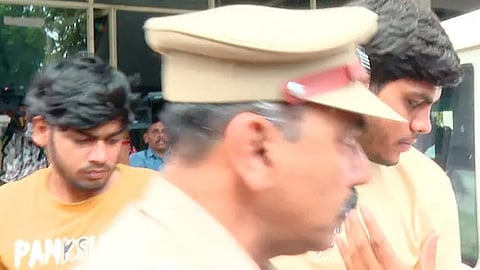 The accused cyber criminals brought from New Delhi.