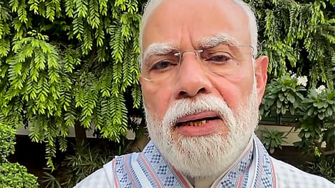 Prime Minister Narendra Modi speaks regarding the High Powered Task Force on examination reforms in a video message.