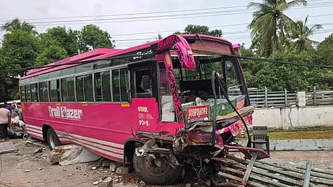 Private bus rams multiple vehicles in Kerala