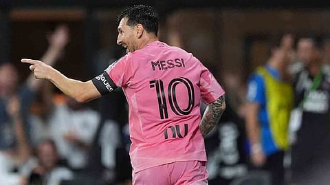Lionel Messi scores his first 2 goals since the World Cup as Inter Miami beats San Luis 4-2 