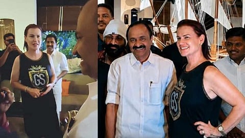 Cristiano Ronaldo's sister Elma Aveiro meets Keralam CM Satheesan