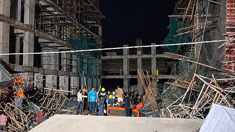 Metal slab collapses at construction site in Gandhinagar; 12 workers hospitalised 