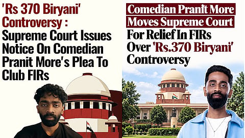 SC issues notice on comedian Pranit More's plea 