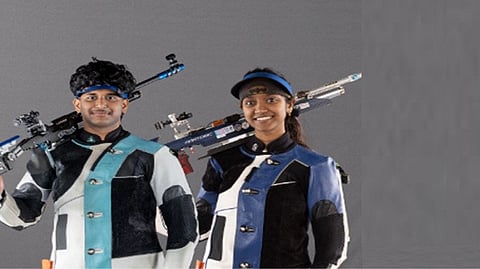 Valarivan-Mane qualify for 10 air rifle mixed team final 