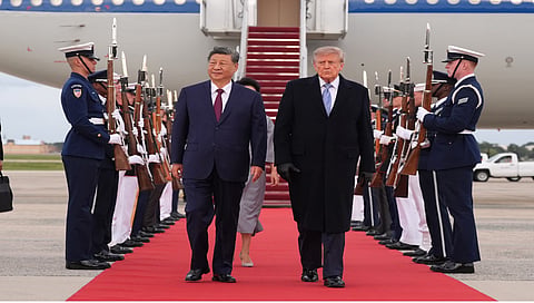China's Xi arrives in the US for 3-day visit to rare airport reception by Trump 