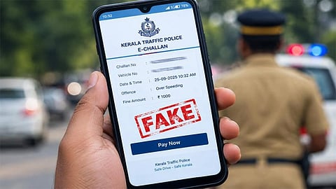 Keralam police warn of malicious APK scam via fake e-challan SMS