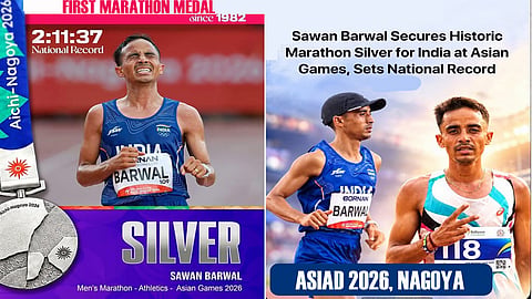 Sawan Barwal wins historic silver in Asian Games men's marathon