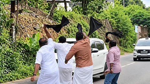 At CM Satheesan's convoy in Kannur