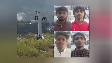 Four arrested for posing atop cross in Idukki 