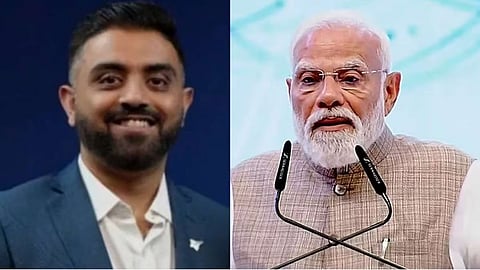 PM Modi praises Indian pilot Smit Machchhar (L) as 'hero' for foiling flydubai crash attempt 	