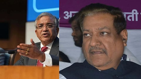 CEC Gyanesh Kumar (L) 'violated' law, should be removed: Prithviraj Chavan (R)