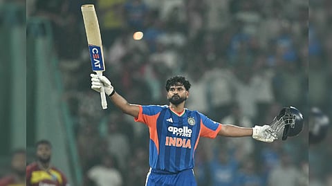Iyer hits maiden T20I ton, Dhir takes three on debut as India thrash WI by eight wickets