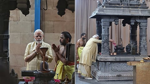 PM Modi offers prayers at Delhi temple to mark completion of 25 years as head of govt