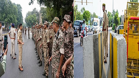 New Delhi turns khaki, waves of barricades line streets ahead of CJP protest