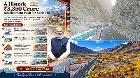 PM Modi inaugurates 5 key projects worth Rs 3,350 crore in Ladakh