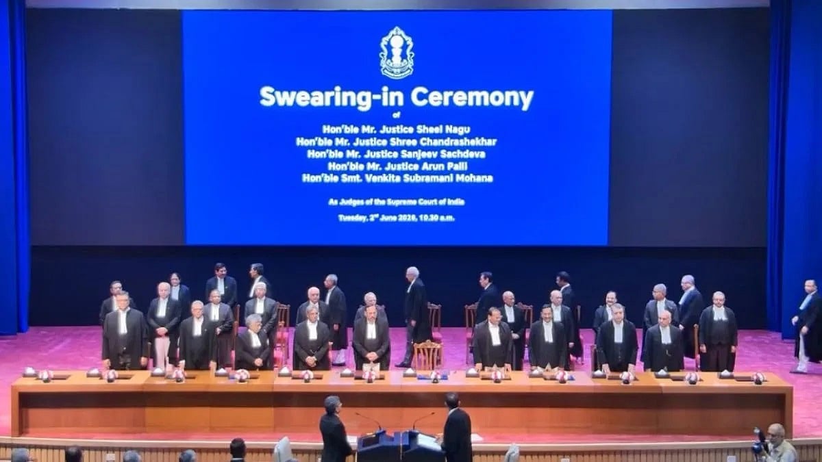 CJI administers oath of office to five new SC judges; strength rises to 37