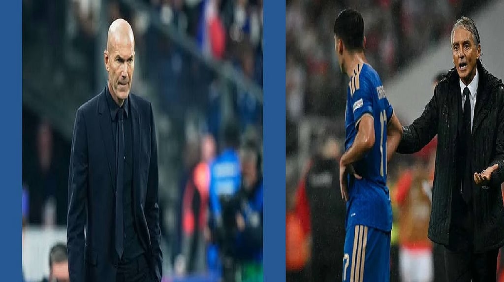 Zidane and Mancini get first home wins in charge of France and Italy in ...