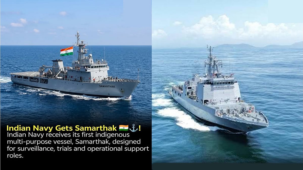 Indian Navy inducts indigenous multi-purpose warship Samarthak