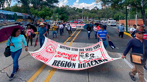 ¡Toma previsiones! Este miércoles, marcha masiva estatal en Morelia por la CNTE