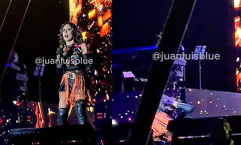 Gloria Trevi cae en el escenario durante show en Michoacán [Video]