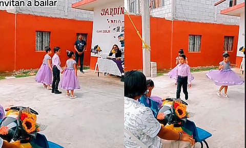 Niñas se pelean en vals de kinder y reacción de niño se viraliza [Video]