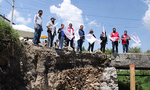 Arranca Bladimir González ampliación de puente vehicular en comunidad de Jamaica