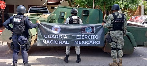 BOI'S decomisan en La Huacana arsenal y un camión "monstruo"; tras repeler agresión