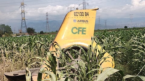 Cae helicóptero de la CFE en Morelos, reportan tres fallecidos