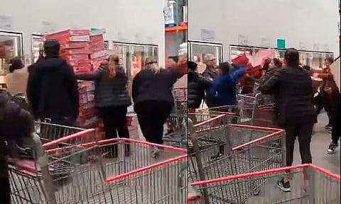 ¡Otra de Costco! Clientes encaran a revendedora y le quitan sus roscas [VIDEO]