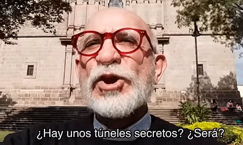Padre José de Jesús explora "túneles secretos" bajo Iglesia de San José [VIDEO]