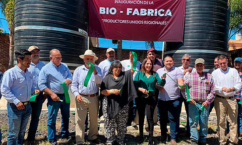 Productores y autoridades ponen en operación biofábrica de fertilizante