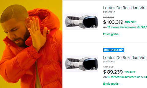 Venden los Apple Vision Pro en Mercado Libre a un precio ridículo 