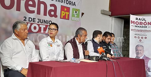 Confía Morón en la coalición Juntos Hacemos Historia se lleve los 11 distritos federales