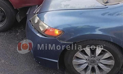 Se registra choque vehicular múltiple en la avenida Madero Oriente de Morelia