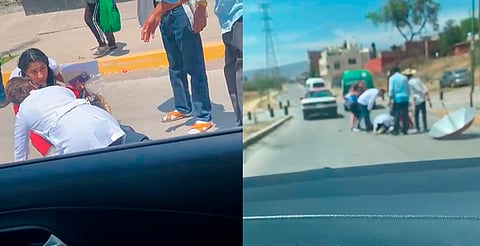 Menor atropellada por combi azul ya fue dada de alta tras incidente