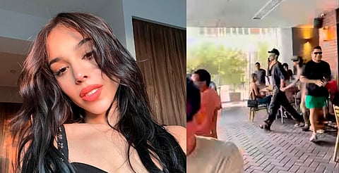 ¿Huyó? Captan a Danna correr de sus fans saliendo de restaurante [Video]